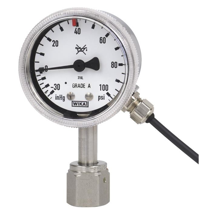 Bourdon tube pressure gauge with switch contacts - Image 2