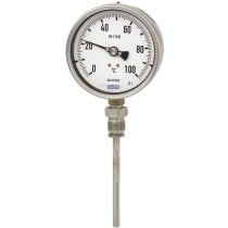 Gas-actuated thermometer