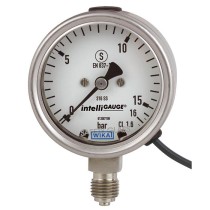 Bourdon tube pressure gauge with output signal