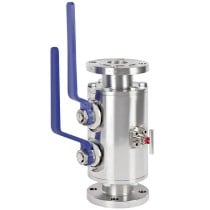 Piping ball valve, split body design