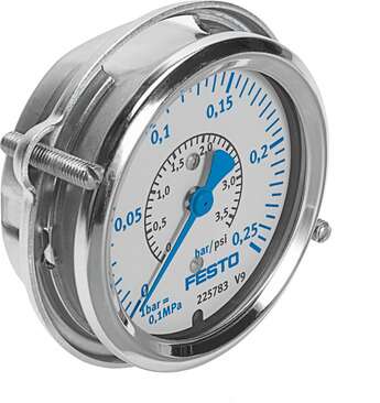 Flanged pressure gauge