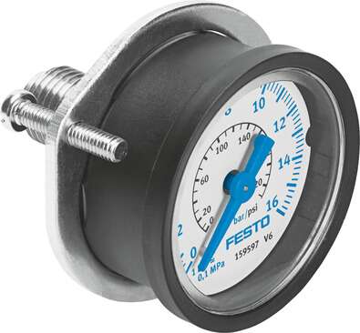 Flanged pressure gauge
