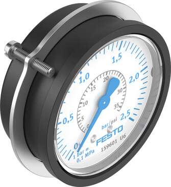 Flanged pressure gauge