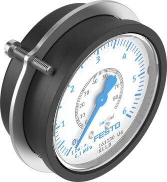 Flanged precision pressure gauge